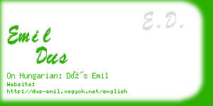 emil dus business card